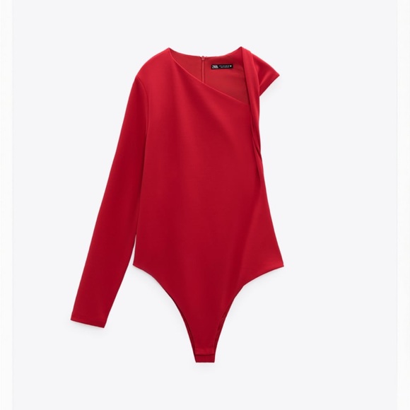 Zara Tops Asymmetric Bodysuit Poshmark